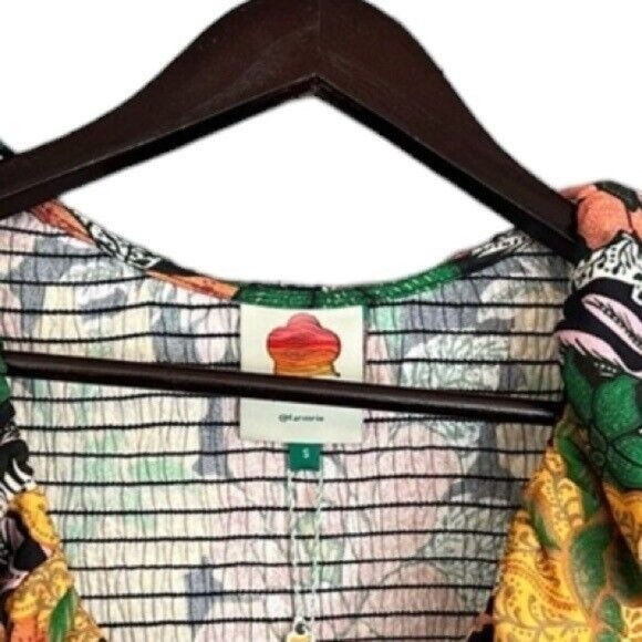 Farm Rio Black  Garden Lenzing Ecovero Viscose Mini Size Small Dress NWT - Picture 8 of 10